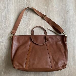 Madewell Brown Leather Travel Bag